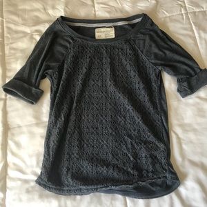 Quarter Length Blue Top